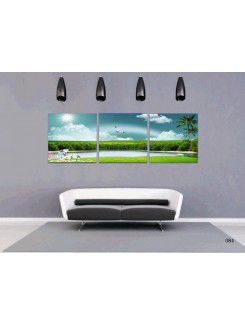Printed Landscape Canvas Art with Stretched Frame-set of 3