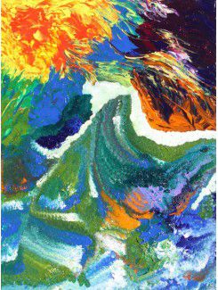 Абстрактное искусство канва с растянутыми кадра