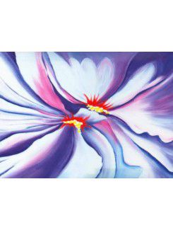 Arte tela stampata fiore con telaio allungato