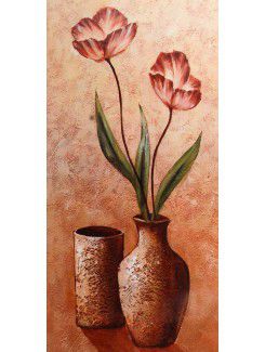 Flower Printed Canvas Art with Stretched Frame