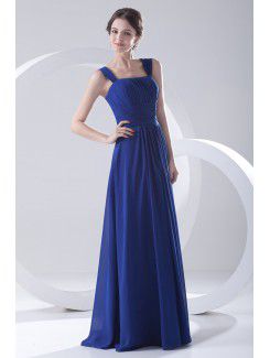 Chiffon Strapless Corset Floor-Length Evening Dress