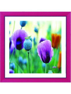 Printed Flower Canvas Art with Stretched Frame