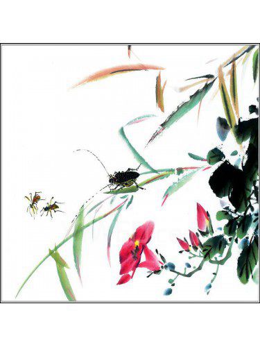 Gedrukte kleine insecten canvas kunst met gestrekte kader