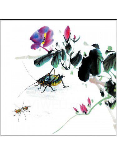 Petits insectes imprimés art de toile avec cadre étiré