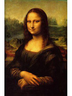 Printed Mona Lisa Canvas Art with Stretched Frame