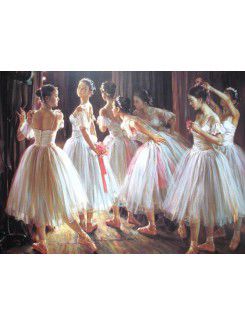 Ballet girl Printed Canvas Art with Stretched Frame