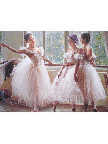 Gedrukte ballet meisje canvas kunst met gestrekte kader