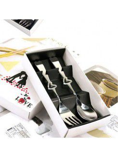 Stainless Steel Spoon And Fork Set Wedding Favor