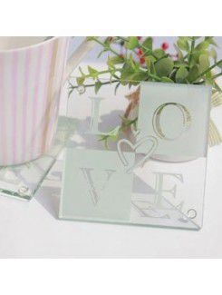 Love Glass Coasters(set of 2)