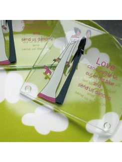 Feiring av kjærlighet glass coasters (sett med 2 )