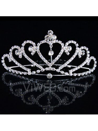 Metalliseos rhinestiones häät morsiamen tiara