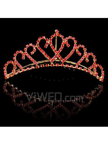Metalliseos rhinestiones häät morsiamen tiara ( kaksi väriä )