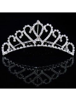 Alloy with Rhinestiones Wedding Bridal Tiara (Two Colors)
