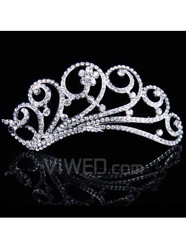 Liga beauitful e rhinestiones de noiva tiara