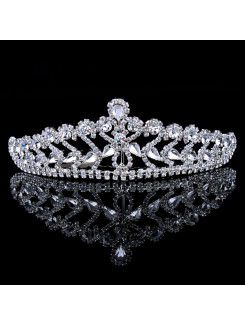 Legering med rhinestiones og zircons bryllup tiara