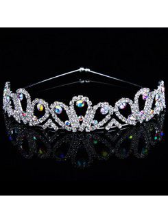 Metalliseos rhinestiones ja zircons häät morsiamen tiara