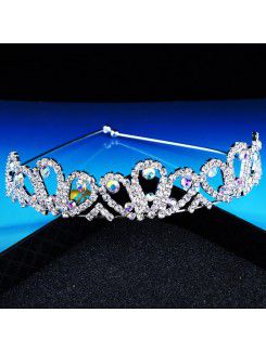 Alloy with Rhinestiones and Zircons Wedding Bridal Tiara