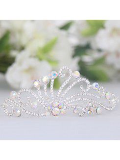 Beauitful Alloy with Zircons and Rhinestiones Bridal Headpiece
