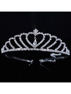 Nydelig legering med rhinestiones og zircons bryllup tiara