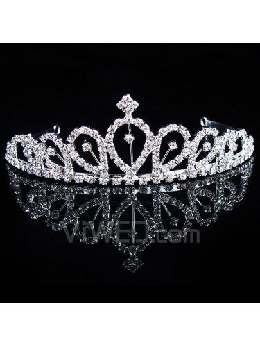 Legering med zircons og rhinestiones bryllup tiara