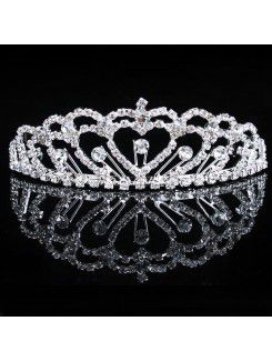 Rhinestiones og zircons bryllup brude tiara