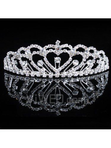 Rhinestiones og zircons bryllup brude tiara
