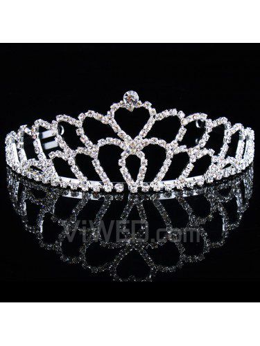 Beauitful legering med rhinestiones bröllop brud tiara