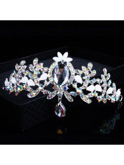 Gorgeous Alloy with Pearls and Shining Rhinestions Wedding Tiara