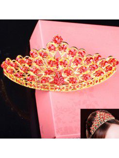 Gorgeous Alloy and Rhinestiones Wedding Bridal Tiara (More Colors Available)