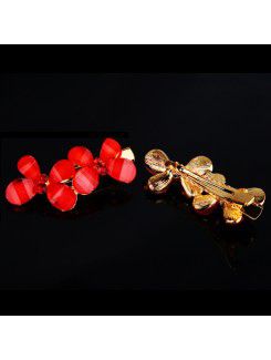 Red Butterfly Alloy Wedding Bridal Headpiece
