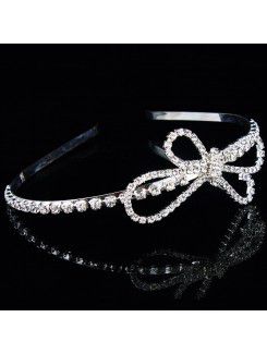 Aleación con diamantes de imitación de flores de la boda casco nupcial