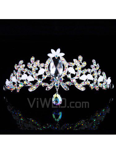 Aleación beauitful con diamantes de imitación de color de la boda casco nupcial