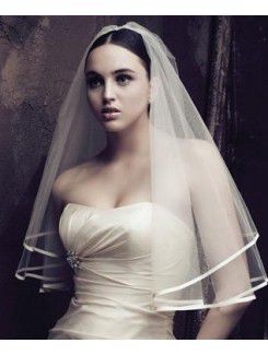 Curto véu de noiva 008