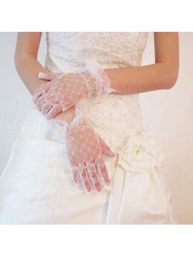 Свадебные перчатки пальцев 019