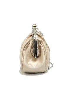 Satin Evening Handbag with Rhinestone H-4891