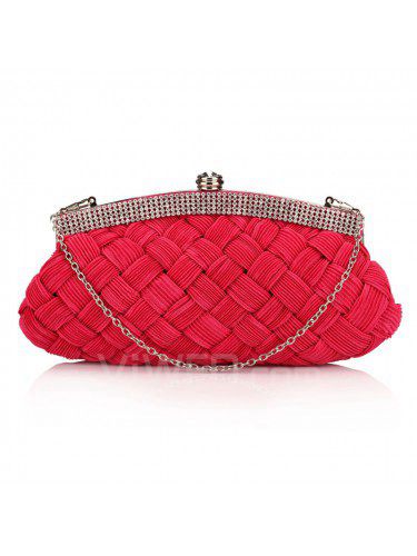 Satin OL or Wedding Handbag/Clutche with Rhinestone H-3688