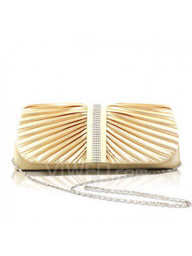 Satin OL Evening Handbag with Shiny Diamonds H-21012