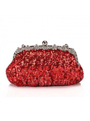 Satin Shell with Sequins Eveing Handbag/Clutche H-8913