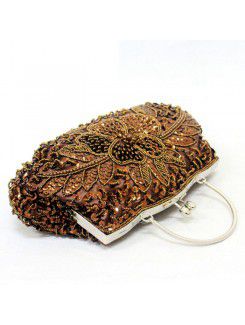 Satin Embroidery Bead Bride Handbag H-2513-01