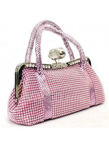 Satin OL or Evening Handbag/Clutche with Sequins H-302