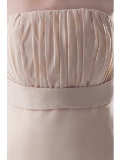 Chiffon Strapless Column Ankle-Length Prom Dress