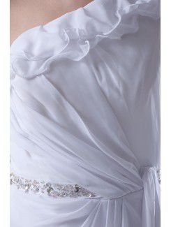 Chiffon Asymmetrical Column Short Sequins Cocktail Dress