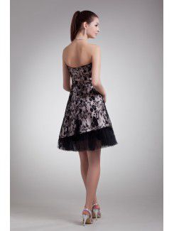 Lace Sweetheart Knee Length A-line Cocktail Dress