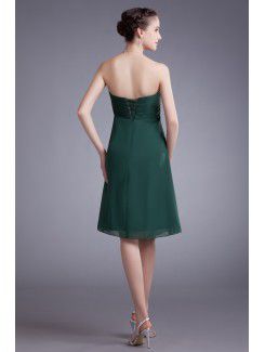 Chiffon Sweetheart Knee-Length Column Cocktail Dress