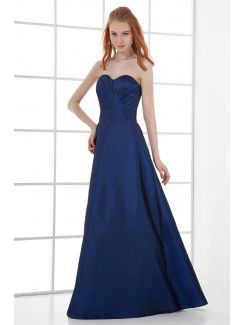 Taffeta Sweetheart A-line Floor Length Sash Prom Dress