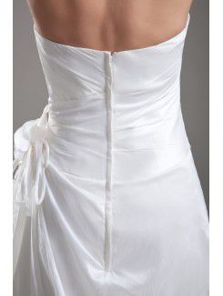 Taffeta Halter Floor Length A-line Embroidered Prom Dress