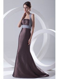 Taffeta Strapless A-line Floor-Length Sash Prom Dress