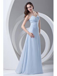 Chiffon Sweetheart A-line Sweep Train Directionally Ruched Prom Dress