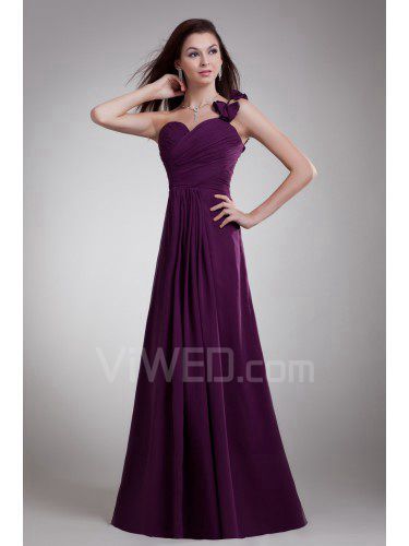 Chiffon Sweetheart Floor Length A-line Prom Dress