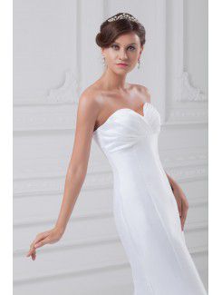 Taffeta Sweetheart Sweep Train Sheath Wedding Dress